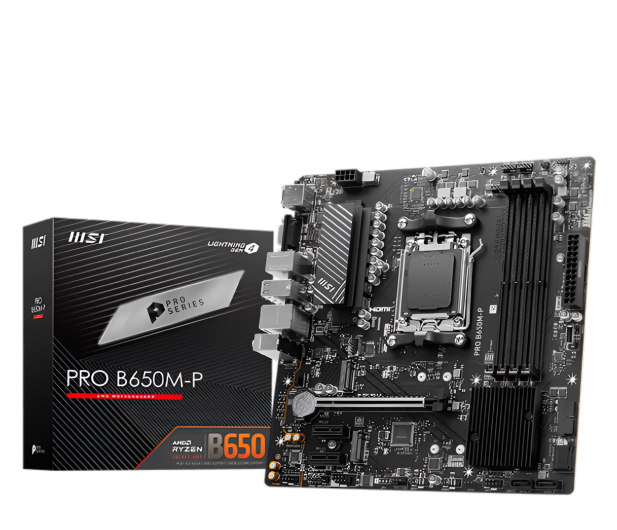 MSI Płyta główna PRO B650M-P AM5 4DDR5 HDMI/DP mATX - 1243712 - zdjęcie